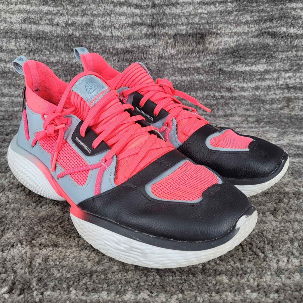 Under Armor Curry Flow Black Pink Neon Shoes Mens Sz 11 No Insoles‎